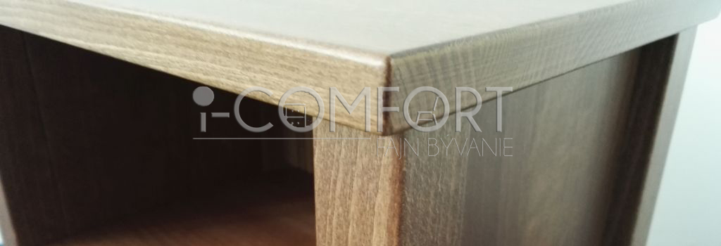 iCOMFORT - Luxusný bukový masívny nočný stolík MIRKA jednozásuvka